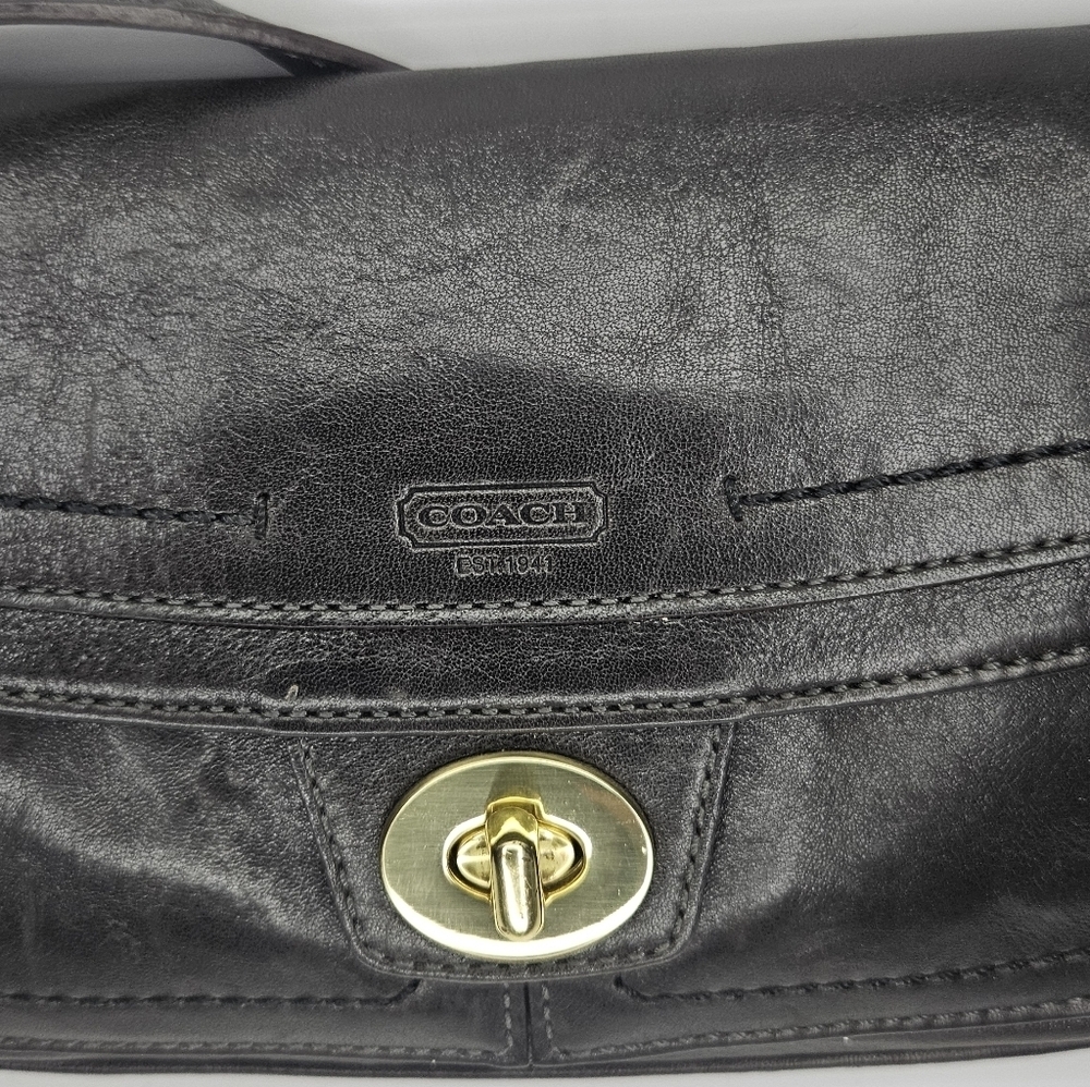 RARE Coach Hampton Vintage Y2K Turnlock Wristlet Clutch – Deep Chocolate Brown - Picture 8 of 15